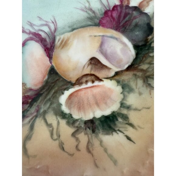 Antique 1910s Rosenthal Monbijou Hand-Painted Seashells Coral Porcelain Plate 9" - Picture 6 of 11